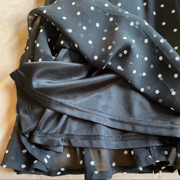 H&M Polka Dot Sleeveless Dress - Black and White, Size 4 - Picture 3 of 5